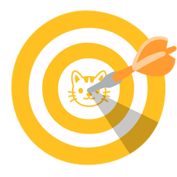 bullseye and cat face