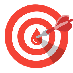 bullseye and drop of blood