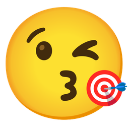 Bullseye and Face blowing a kiss