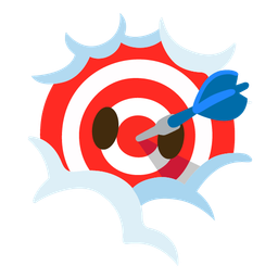 bullseye and face in clouds