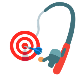 bullseye and fishing pole