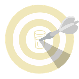 bullseye and glass of milk