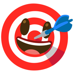 Bullseye and Grinning face with big eyes