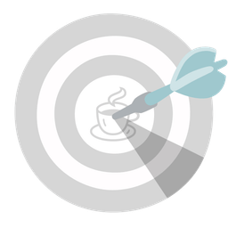 bullseye and hot beverage