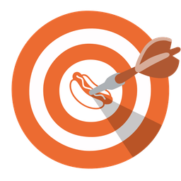 bullseye and hot dog