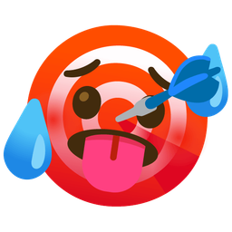 bullseye and hot face