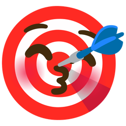 Bullseye and Kissing face with closed eyes