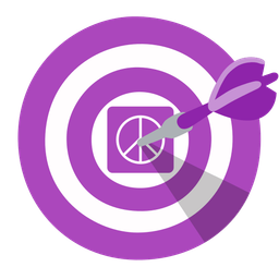 bullseye and peace symbol