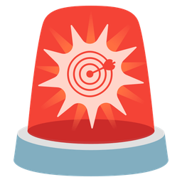 bullseye and police car light