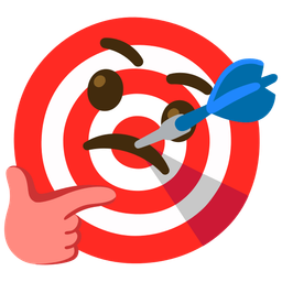 bullseye and thinking face