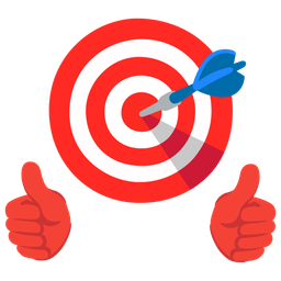 bullseye and thumbs up