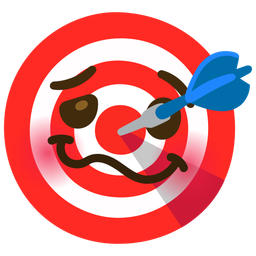 bullseye and woozy face