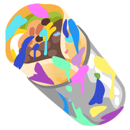 burrito and artist palette