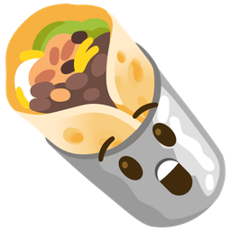 burrito and astonished face