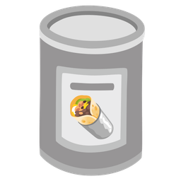 burrito and canned food