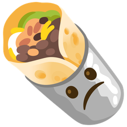burrito and confused face