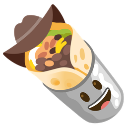 burrito and cowboy hat face
