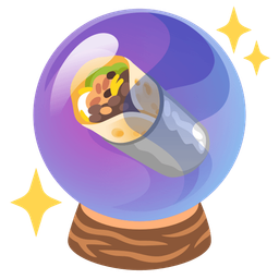 burrito and crystal ball