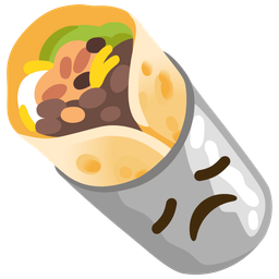 burrito and disappointed face