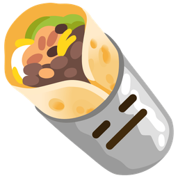 burrito and expressionless face