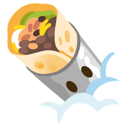 burrito and face in clouds