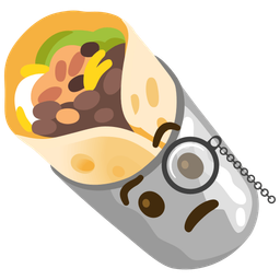burrito and face with monocle