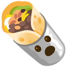 burrito and face with open mouth