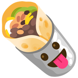 Burrito and Face with tongue