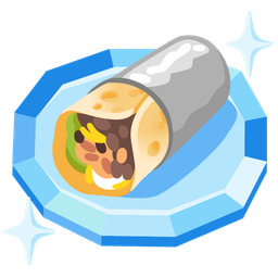 burrito and gem stone