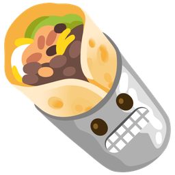 burrito and grimacing face