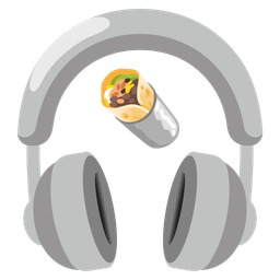 burrito and headphone