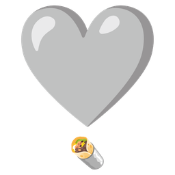 burrito and heart exclamation