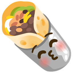 Burrito and Kissing face with closed eyes