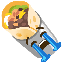 burrito and loudly crying face