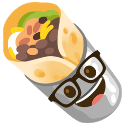 burrito and nerd face
