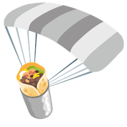 burrito and parachute