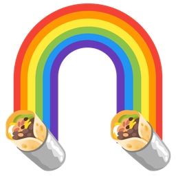 burrito and rainbow