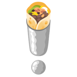 burrito and red exclamation mark