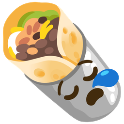 burrito and sleepy face