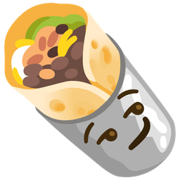 burrito and smirking face