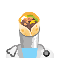 burrito and stethoscope