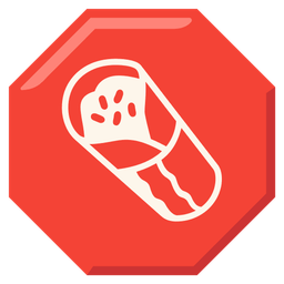 burrito and stop sign