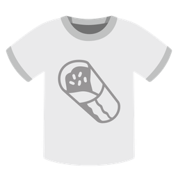 burrito and t-shirt