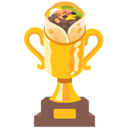 burrito and trophy