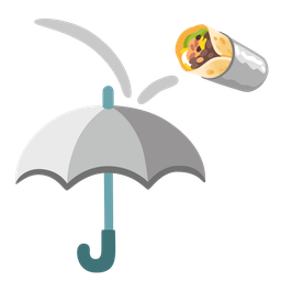 burrito and umbrella