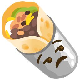 burrito and unamused face