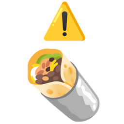 burrito and warning