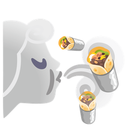 burrito and wind face