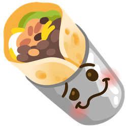 burrito and woozy face