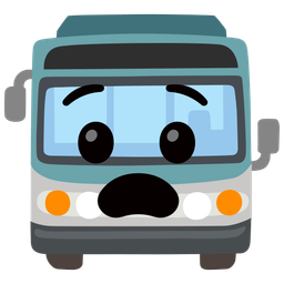 bus and anguished face